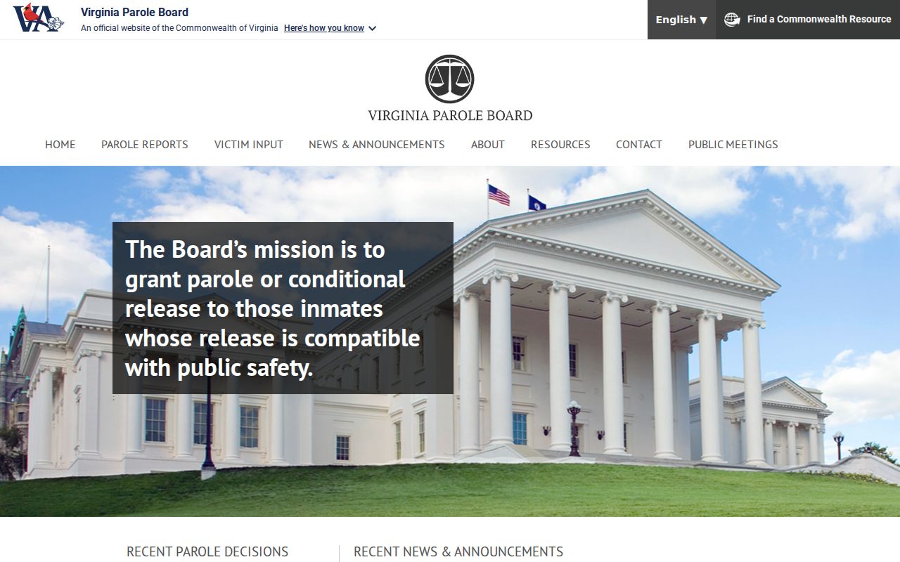 Patrick County arrest records and Virginia Parole Board information